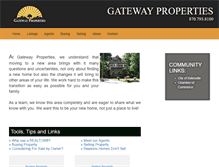 Tablet Screenshot of gateway-properties.com